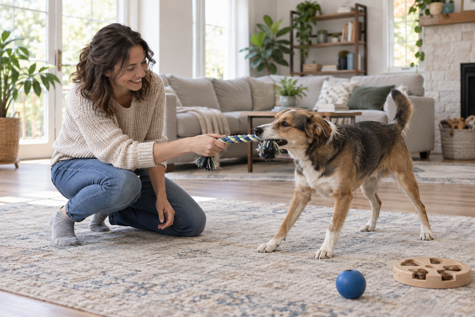 Su rutina, primero: escoger juguetes que encajen con el juego de tu perro — imagen ilustrativa