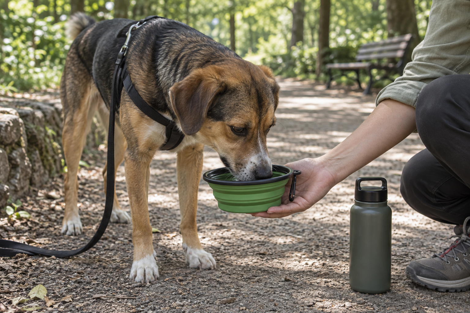 Agua para el camino: cómo preparar el paseo con tu perro — imagen ilustrativa
